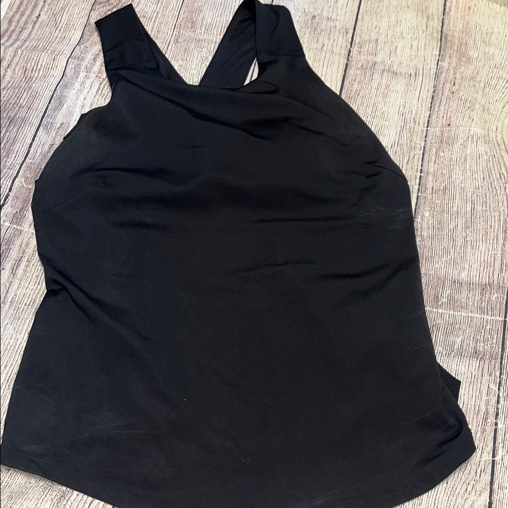 Spyder Size XL Black Racer Back Tank with Built in Bar Active Like New